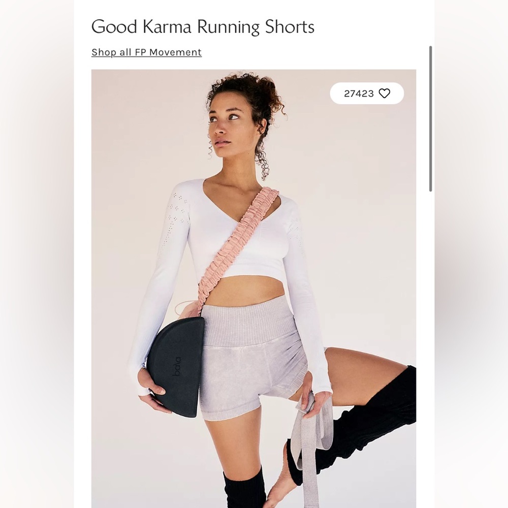 NWOT Free People Good Karma running shorts